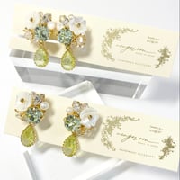 Drop clover Bijoux/ピアス イヤリング (✣リーフグリーン)