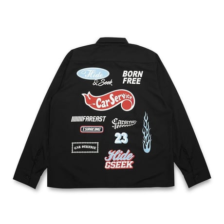 HIDEANDSEEK × CarService Work L/S Shirt