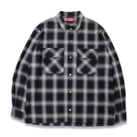 Wool Ombre Check L/S Shirt | HIDE AND SEEK W.S