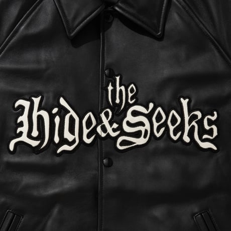 HIDEANDSEEK × Toru Nishiura Leather Varsity Jacket