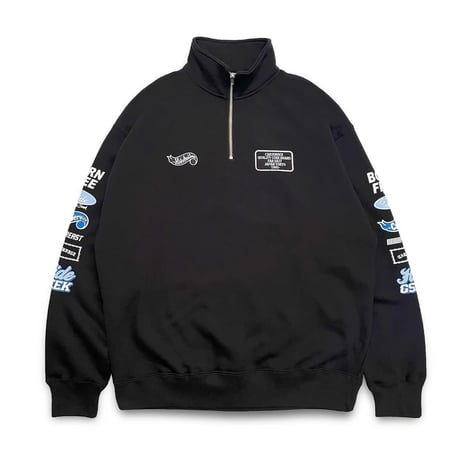 HIDEANDSEEK × CarService Half Zip Sweat Shirt