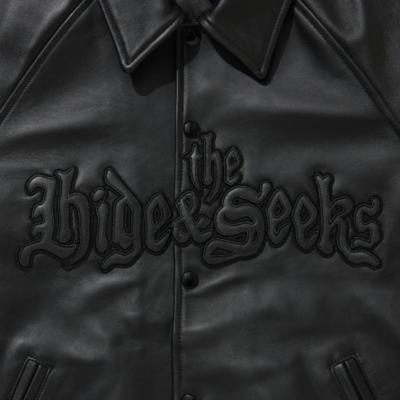 HIDEANDSEEK × Toru Nishiura Leather Varsity Jac