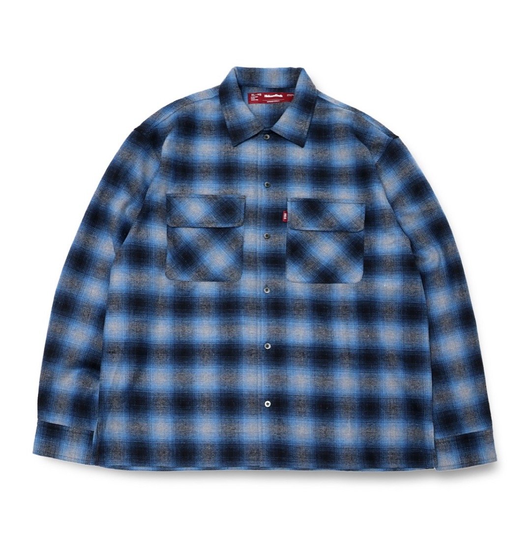 Wool Ombre Check L/S Shirt | HIDE AND SEEK W.S.