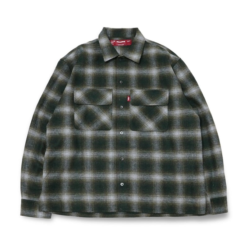 Wool Ombre Check L/S Shirt | HIDE AND SEEK W.S. Wool Ombre Check L/S Shirt | HIDE AND SEEK W.S.