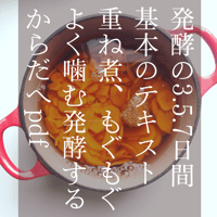 発酵の3.5.7日間、基本のテキスト/重ね煮、もぐもぐよく噛む、発酵するからだへpdf