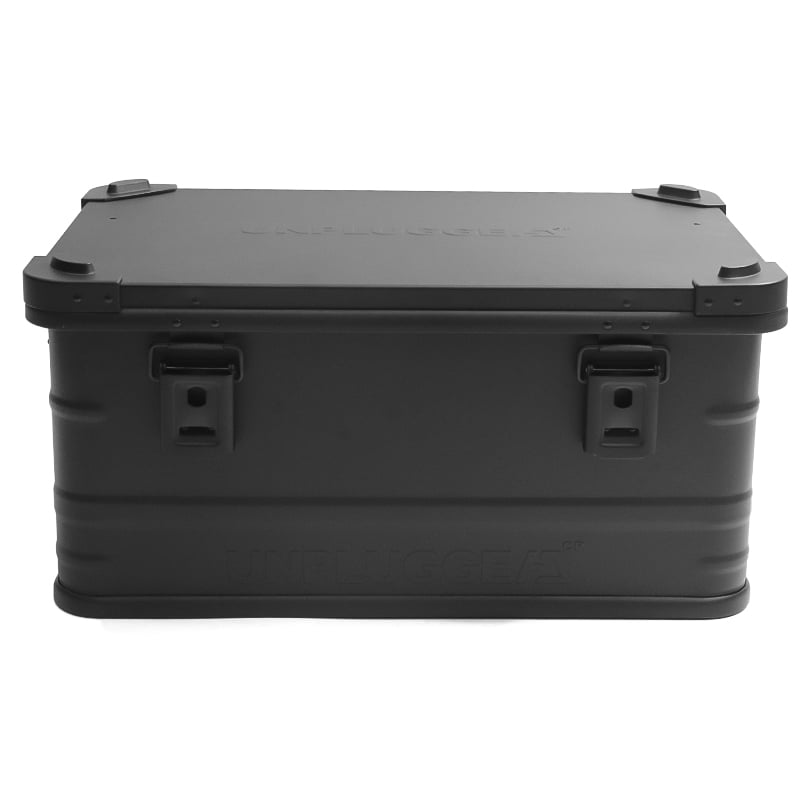 完売 廃盤 再販なし ブラックアルミコンテナ Mサイズ 約 50L 完売 廃盤 再販なし ブラックアルミコンテナ Mサイズ 約 50L