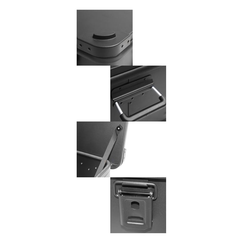 完売 廃盤 再入荷なし ブラックアルミコンテナ Lサイズ 約 95L マルチ