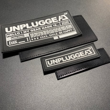 UNPLUGGED CP ①ミリタリーデザイン ②フルスペルロゴ シリコンゴム ワッペン どちらか1点 メール便 クリックポスト