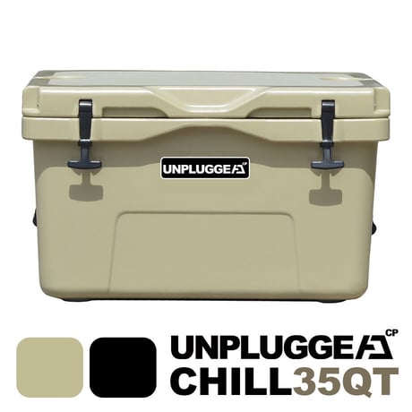 UNPLUGGED CP アンプラグドキャンプ オリジナルクーラーボックス CHILL 35 QT タン サンドベージュ 倉庫