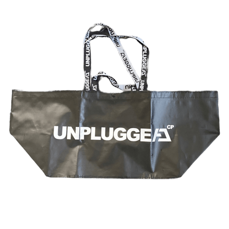 幅87㎝ ロゴあり 超デカビニールバッグ 1枚 ブラック UNPLUGGED CP アンプラグドキャンプ ブラック 自社 メール便