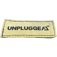 UNPLUGGED CP アンプラグドキャンプ  ベルクロワッペン フルスペルロゴ PT.1 ベージュ 1種 1枚 自社 メール便
