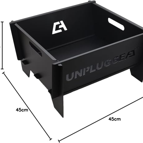 即納OK ブラック 焚火台 BEATS 45x45cm 黒 アンプラグドキャンプ 焚火 たきび 焚火台 倉庫