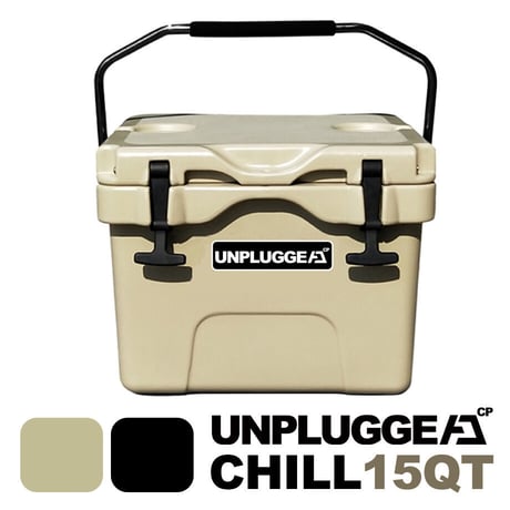 UNPLUGGED CP アンプラグドキャンプ オリジナルクーラーボックス CHILL 15 QT  TAN タン サンドベージュ 保冷4-5日倉庫