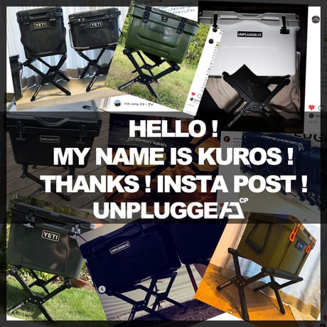 【完売 入荷未定】 収納袋付 アンプラグドキャンプ ブラック クーラースタンド クロス for 25/35/45QT UNPLUGGED CP KUROS 倉庫