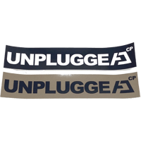送料無料 UNPLUGGED オリジナルステッカー ブラック ベージュタン 150×23mm 自社 メール便