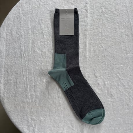Men's cotton socks( CHARCOAL / OLD BLUE)/ KARMAN LINE