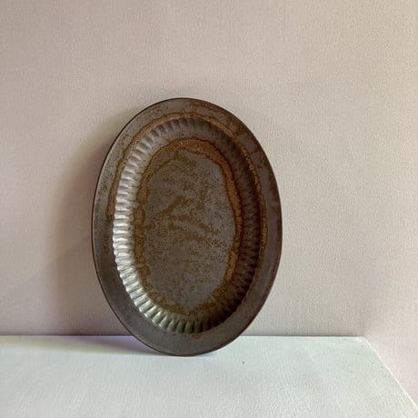 oval plate"sabi" / Kato Kazumi