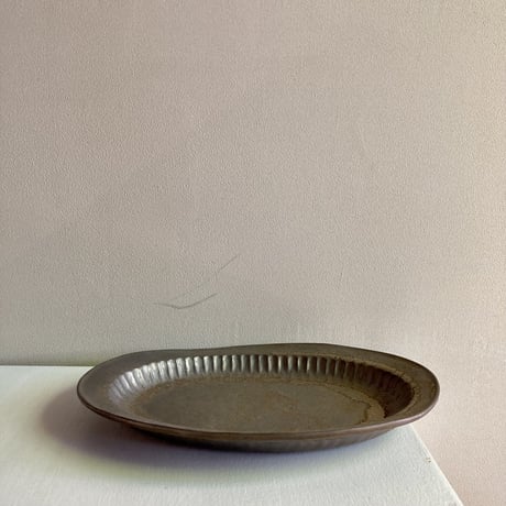 oval plate"sabi" / Kato Kazumi