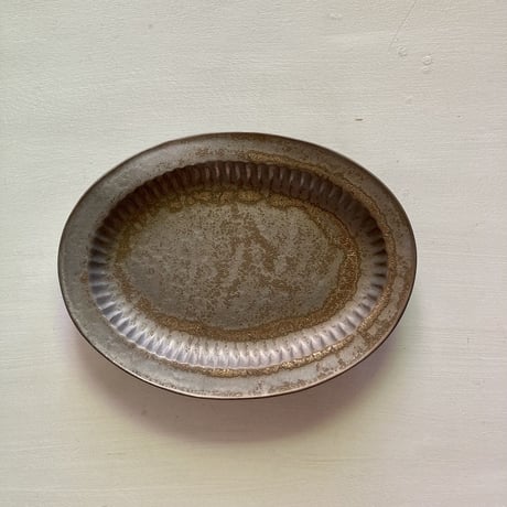 oval plate"sabi" / Kato Kazumi