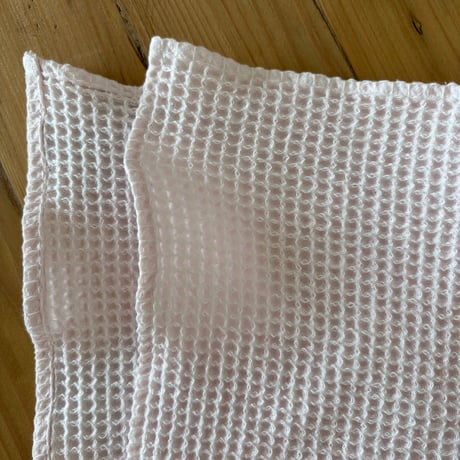 Pink cotton waffle towel(face towel)/MAICEN