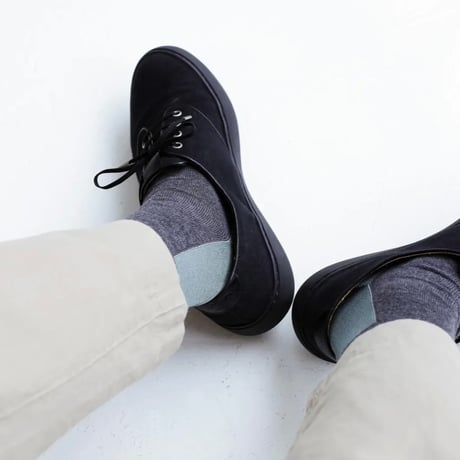 Men's cotton socks( CHARCOAL / OLD BLUE)/ KARMAN LINE