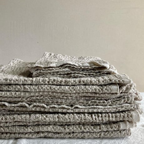 linen waffle towel(bath towel)/MAICEN