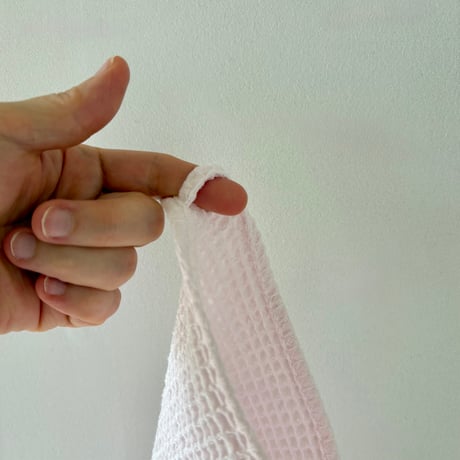 Pink cotton waffle towel(hand towel)/MAICEN