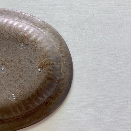 oval plate"sabi" / Kato Kazumi