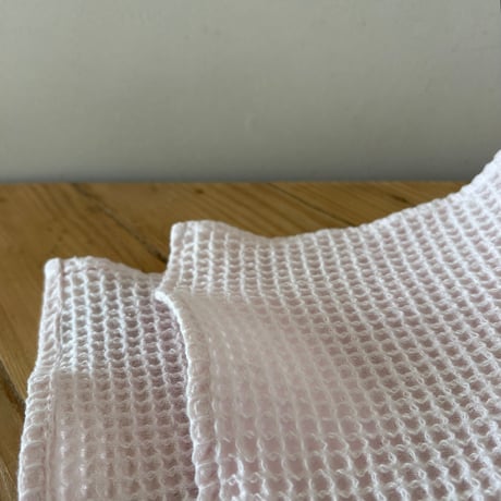 Pink cotton waffle towel(hand towel)/MAICEN