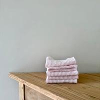 Pink cotton waffle towel(hand towel)/MAICEN