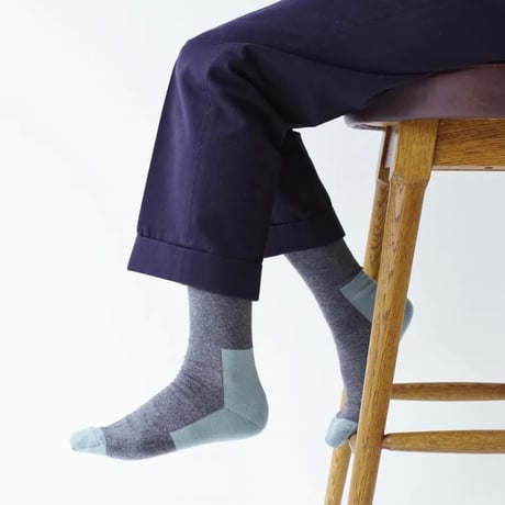 cotton socks( CHARCOAL / OLD BLUE)/ KARMAN LINE