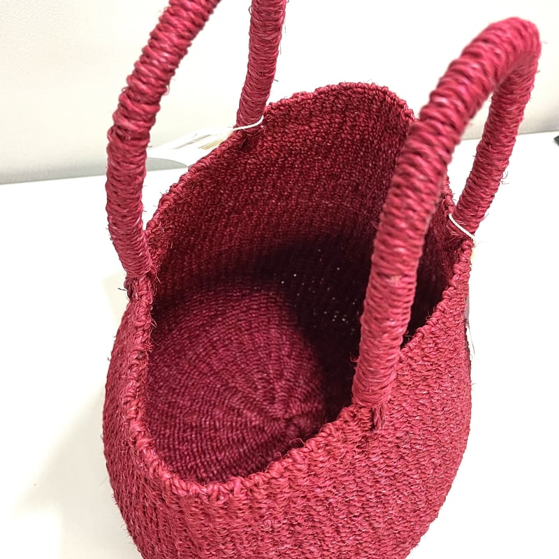 【未使用品／最終価格】アバカ　アパカ　芭蕉糸　和装バッグ　かごバッグ アバカ麻 ラウンドかごバッグ | パリスインターナショナル 直営店