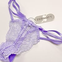 ツェルマット　サイドひも　ストレッチレースTバック/ZE1077