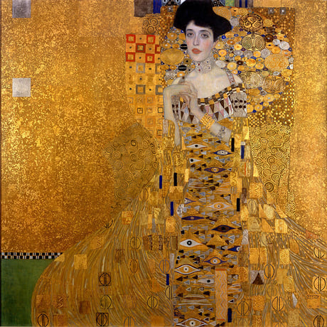 ❽ グスタフ・クリムト＊GUSTAV KLIMT＊アデーレ・ブロッホ＝バウアーの肖像 I＊約97×97㎝＊キャンバスアート