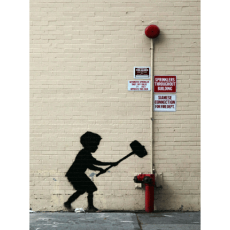 ⑤ バンクシー＊Banksy Graffiti Child, Banksy Canvas Art＊100×70cm＊キャンバスアート