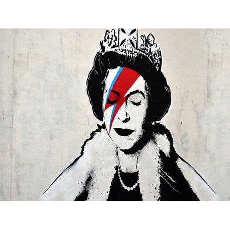 ❹ バンクシー＊BANKSY＊The Queen and Ziggy Stardust＊A1  約60×81㎝＊キャンバスアート