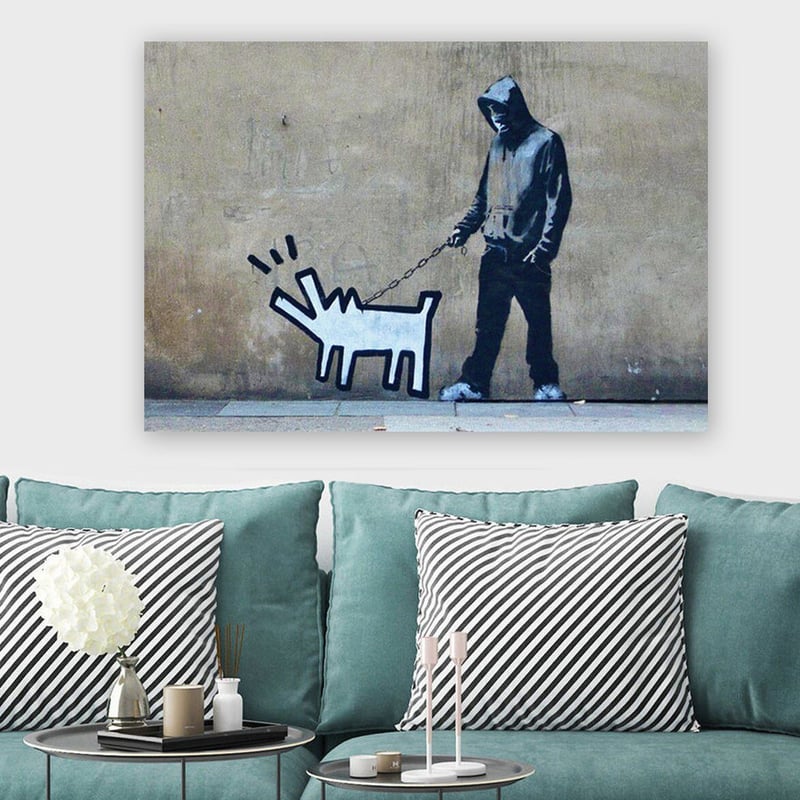 バンクシーBanksy Keith Haring Dog 白黒 ２体 フィギュア バンクシーBanksy Keith Haring Dog 白黒 2体 フィギュア