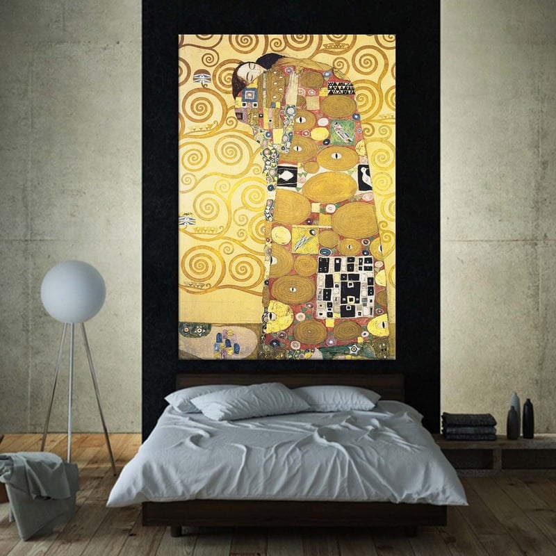 インテリア アート 額 グスタフ・クリムト画 「抱擁」