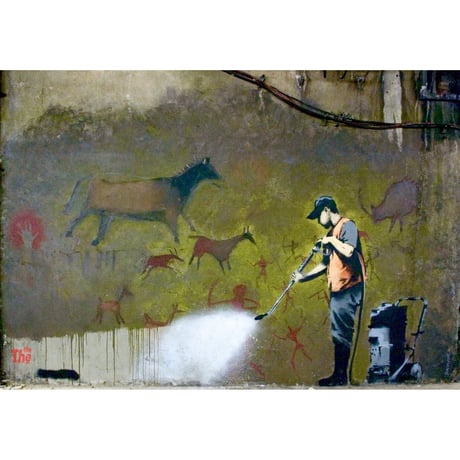 ❸ バンクシー＊BANKSY＊Power Washer/パワーウォッシャー＊A2 約40×60cm＊キャンバスアート