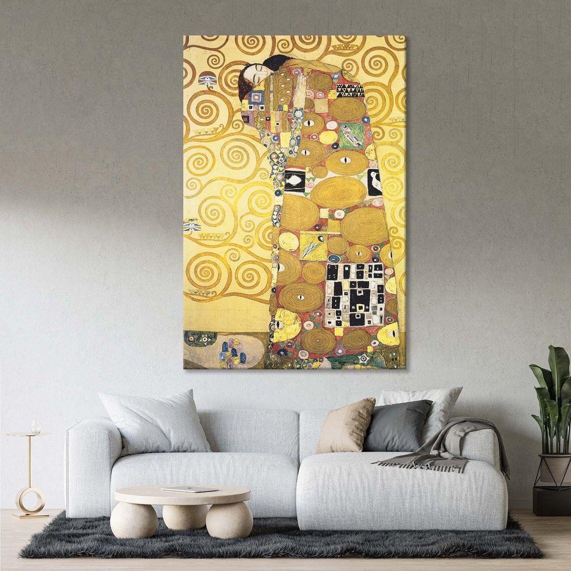 ⑤ グスタフ・クリムト＊GUSTAV KLIMT＊The Embrace/抱擁＊100×70c...