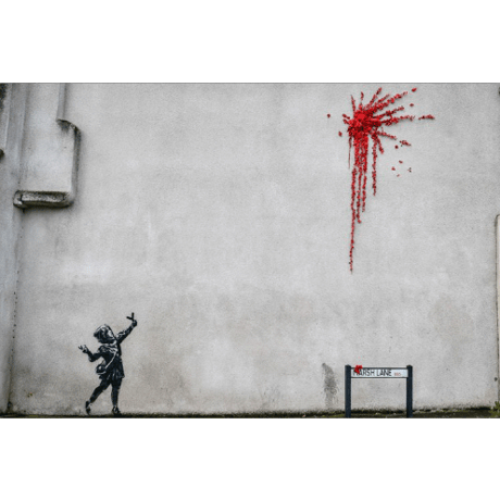 ❷ バンクシー＊Valentine's Banksy＊バンクシーバレンタイン＊A3 約30×40cm＊キャンバスアート