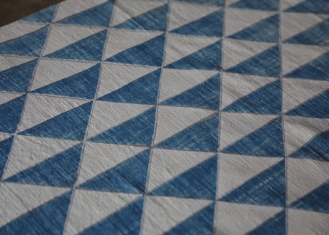 正藍型染風呂敷 / うろこ紋