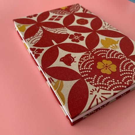 《七宝　エンジ》 御朱印帳（大）12cm×18cm