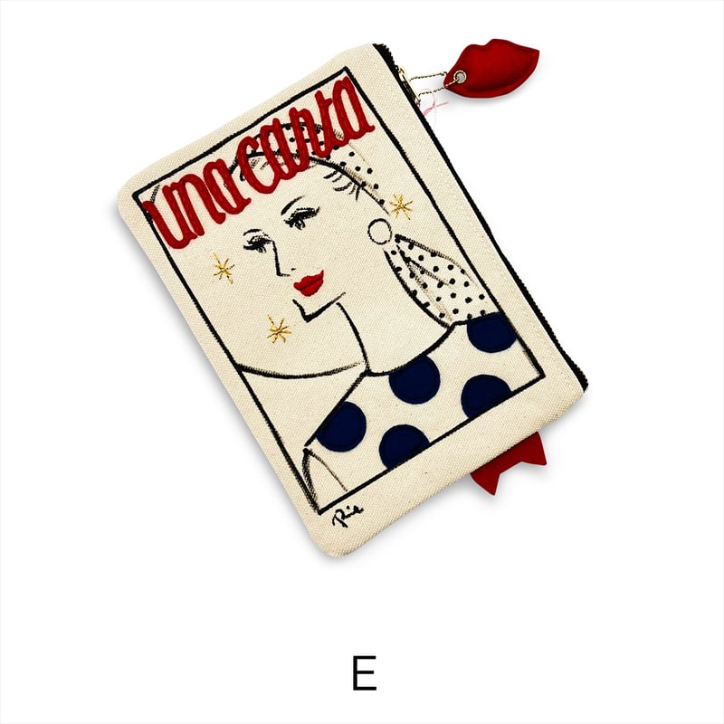 una carta / 手描き刺繍ポーチ | Girlside