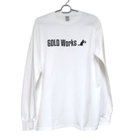 ゴールドワークスロゴ　ロングTシャツ　ウルトラコットン　ホワイト