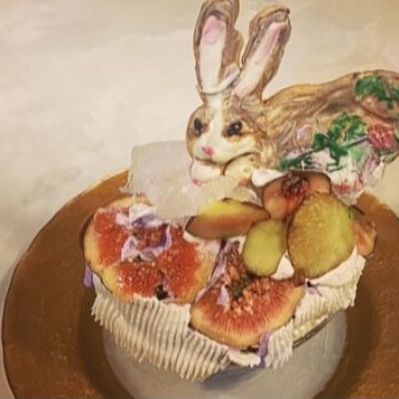 最後のいちじくとうさぎ(パッチワーク敷布団風) | いちょうの木