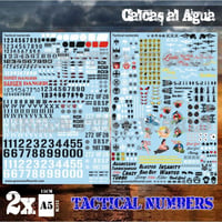ウォータースライドデカール シリアルナンバー＆ピンナップガールズ  TACTICAL NUMBER DECAL