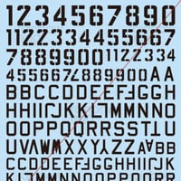 Ma.K. CODE LETTERS DECAL SET  (BLACK)