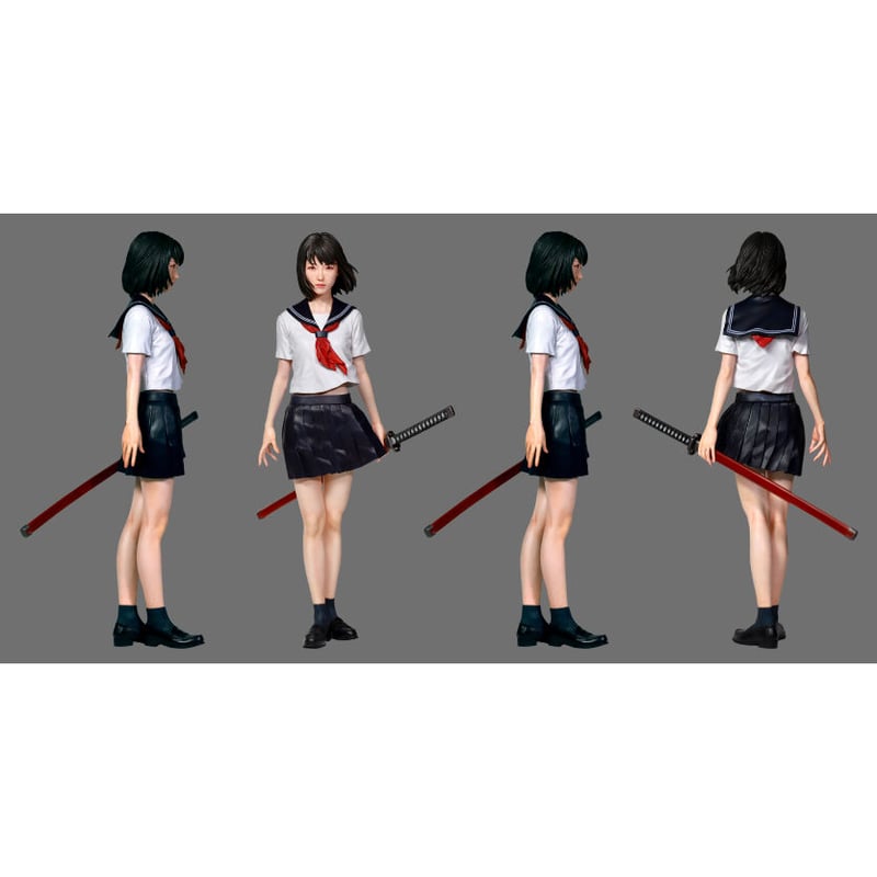 アトリエイット 1/8 JK刀 (林 浩己 氏原型) 組立塗装完成品 アトリエイット 林浩己原型 1/8スケール 『 サイJK 3号機（抜刀改