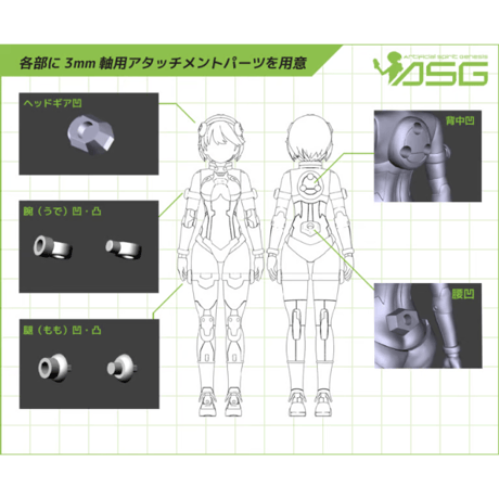 [SHIPPING AT FEB] 1:12 A.S.G. ガールズ EMO-X0022 “アリア”